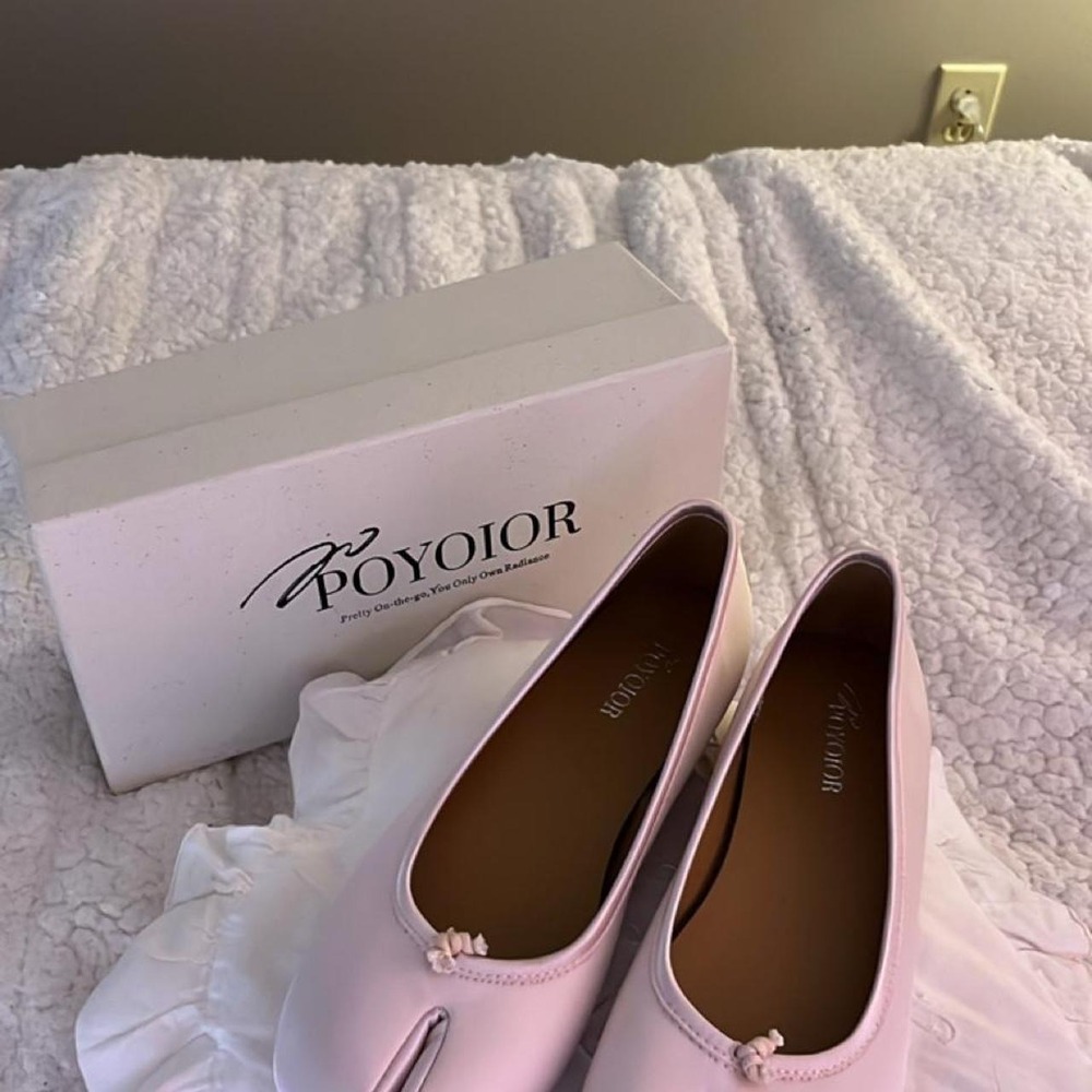poyoior pink tabby ballet flats - Picture 1 of 2